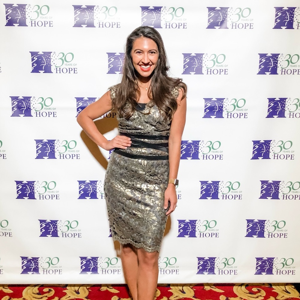 Gold sequin lace Tadashi Shoji